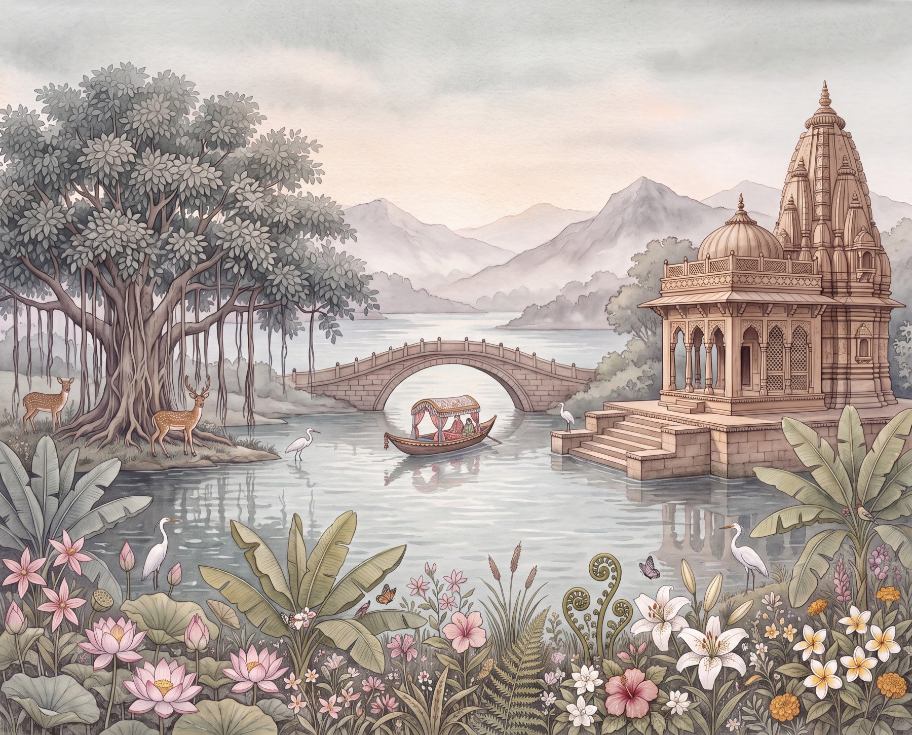Celestial Palace Garden Wall Mural