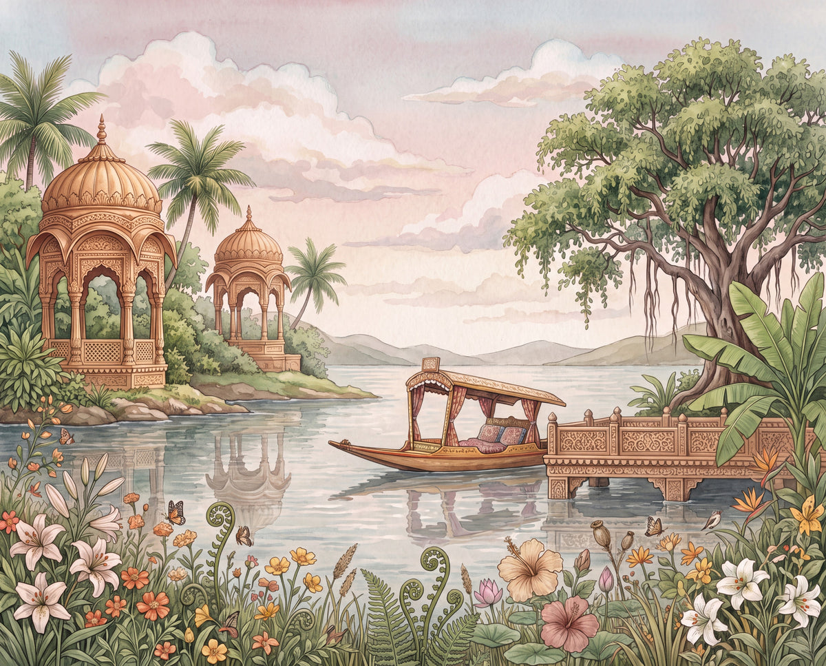 Raj Angan Wall Mural in your room — zoomed
