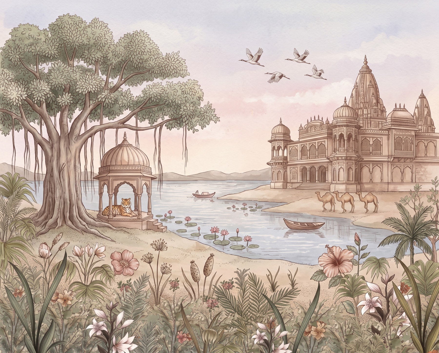 Pavitra Sarovar Wall Mural