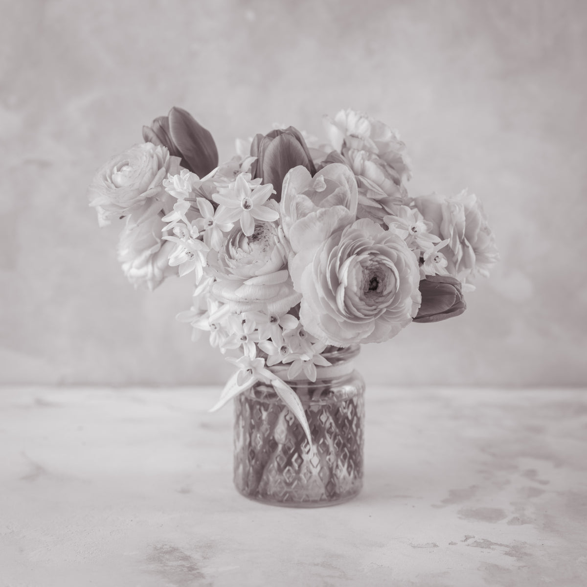 Muted Floral Still Life Study Wall Mural