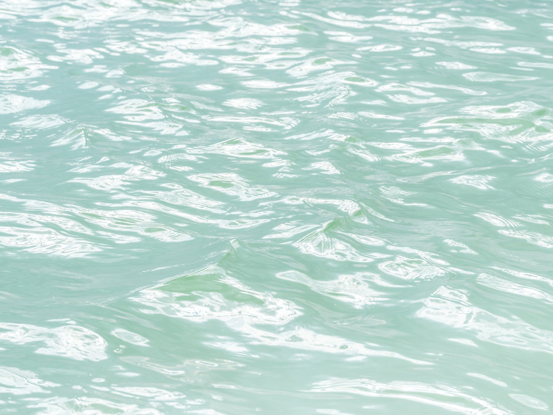 Serene Mint Water Ripples Wall Mural