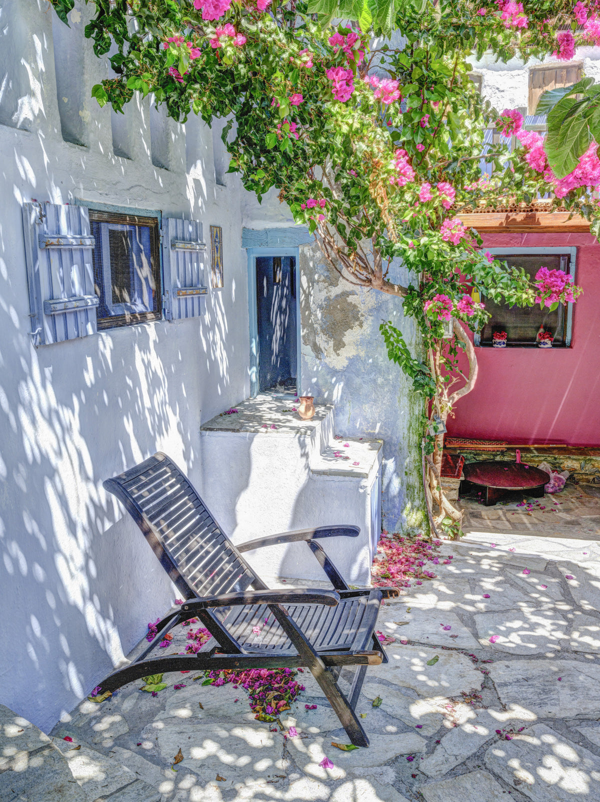 Mediterranean Courtyard Retreat Wall Mural in your room