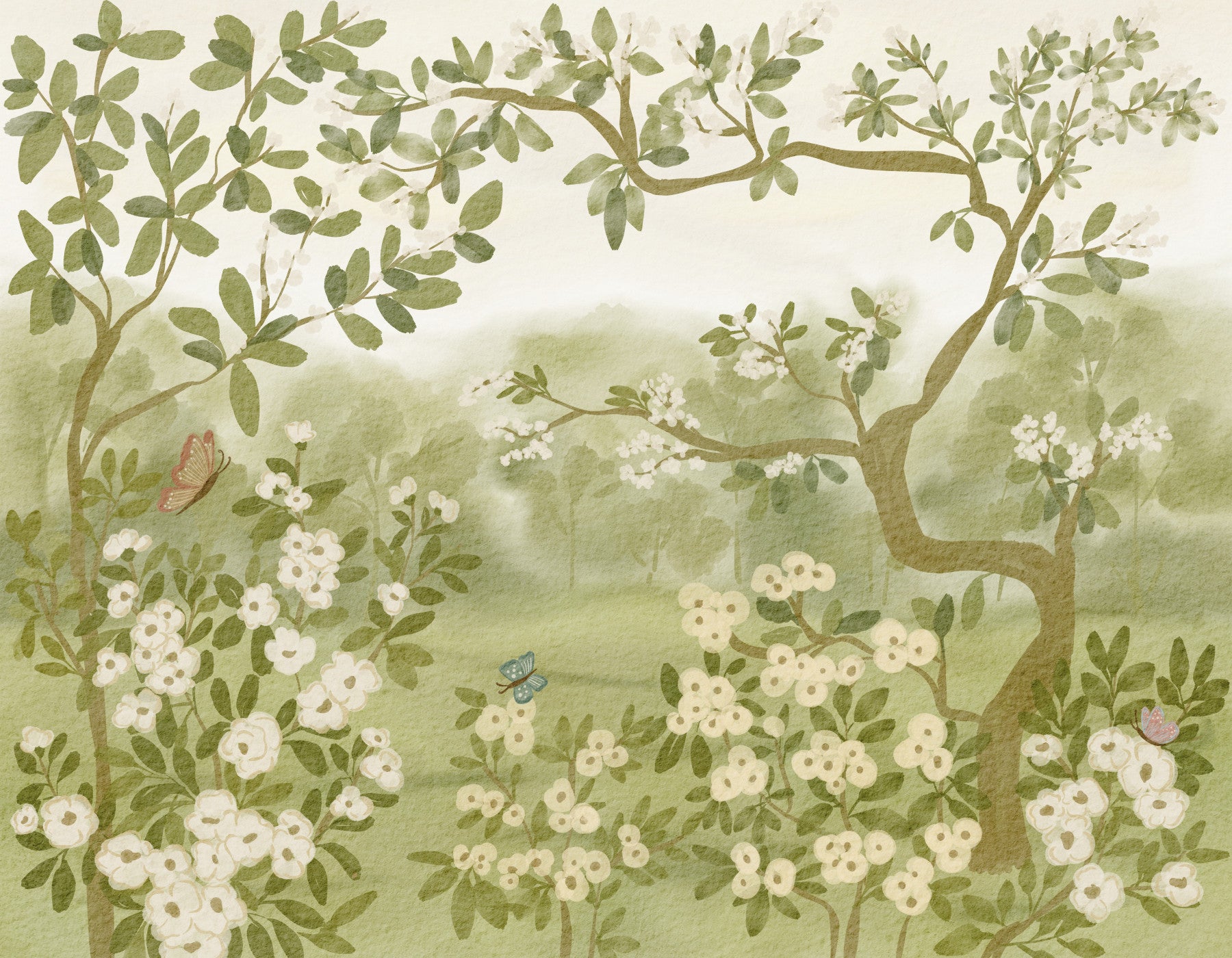 Dreamy Meadow Floral Mural Wall Mural