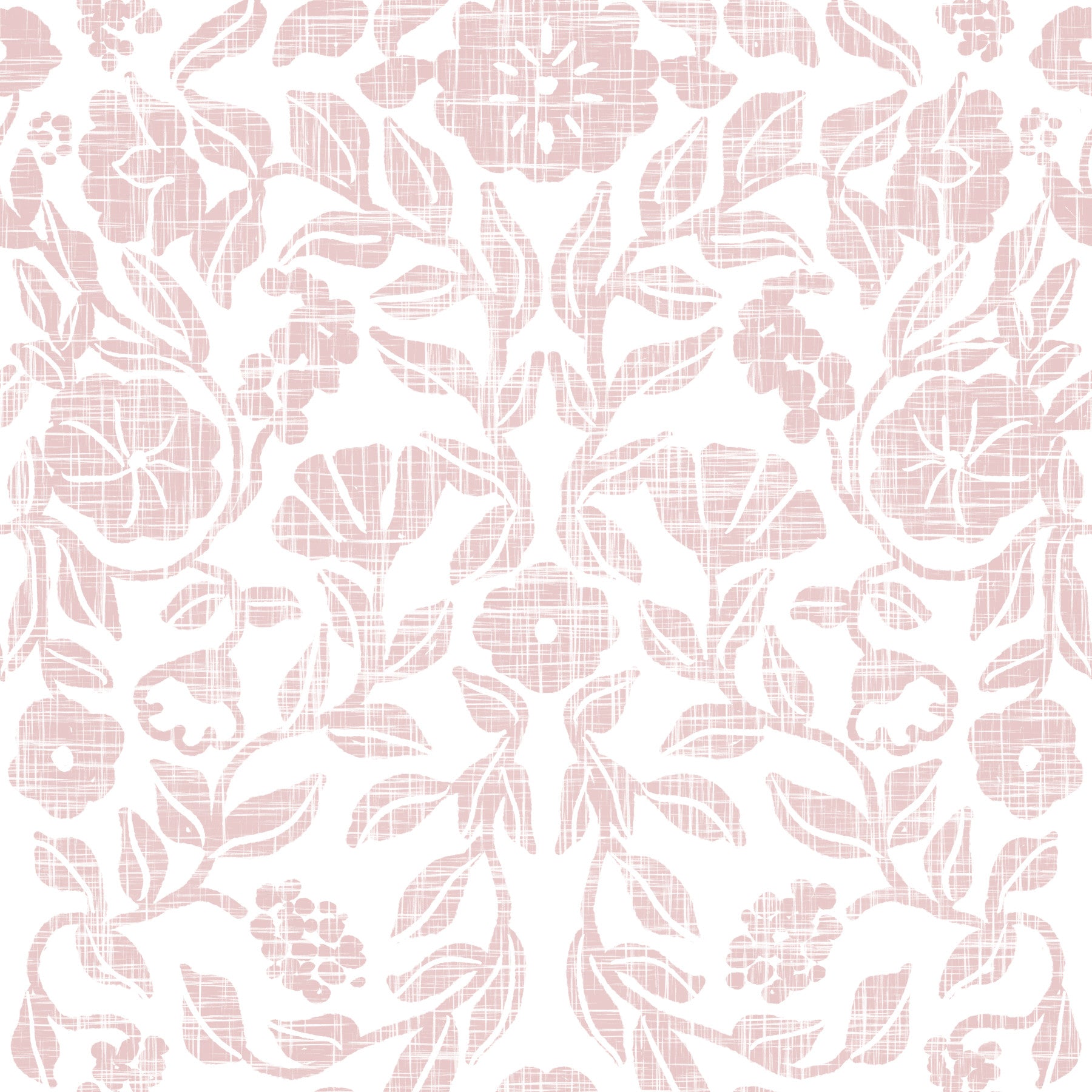 Textured Pink Damask Vine Wallpaper⁠
