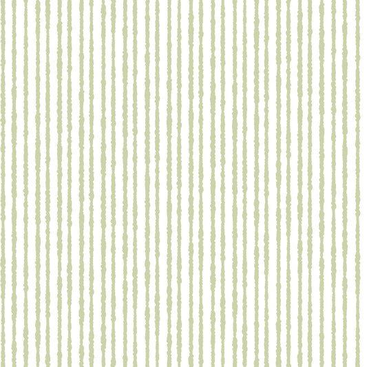 Sage Green Hand-Drawn Vertical Stripes Wallpaper⁠