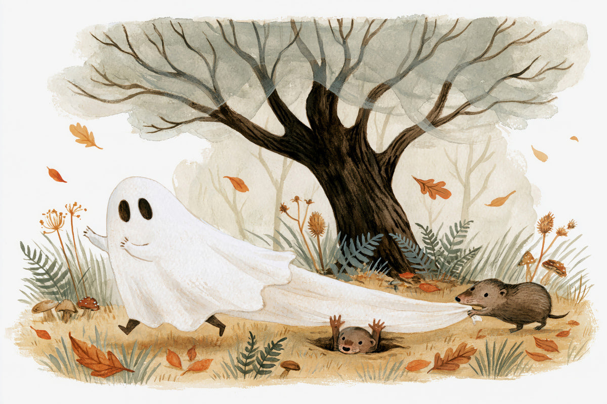 Woodland Ghost and Curious Critters Wall Mural in your room