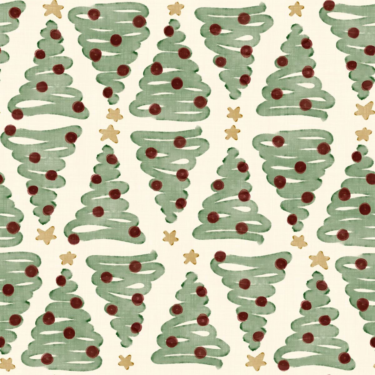 Alternating Holiday Xmas Staggered Christmas Trees Grid Wallpaper⁠ in your room