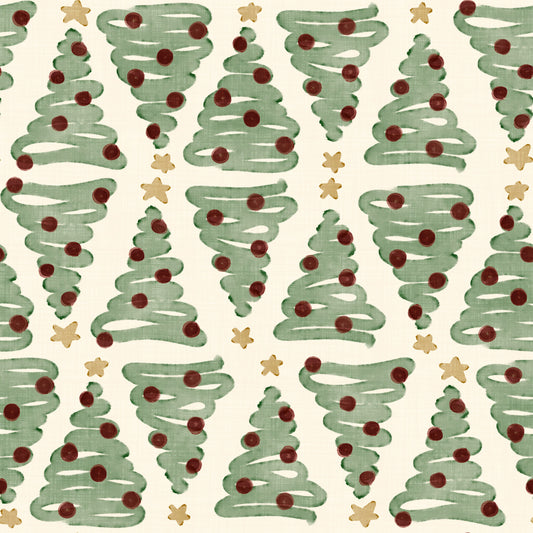 Alternating Holiday Xmas Staggered Christmas Trees Grid Wallpaper⁠