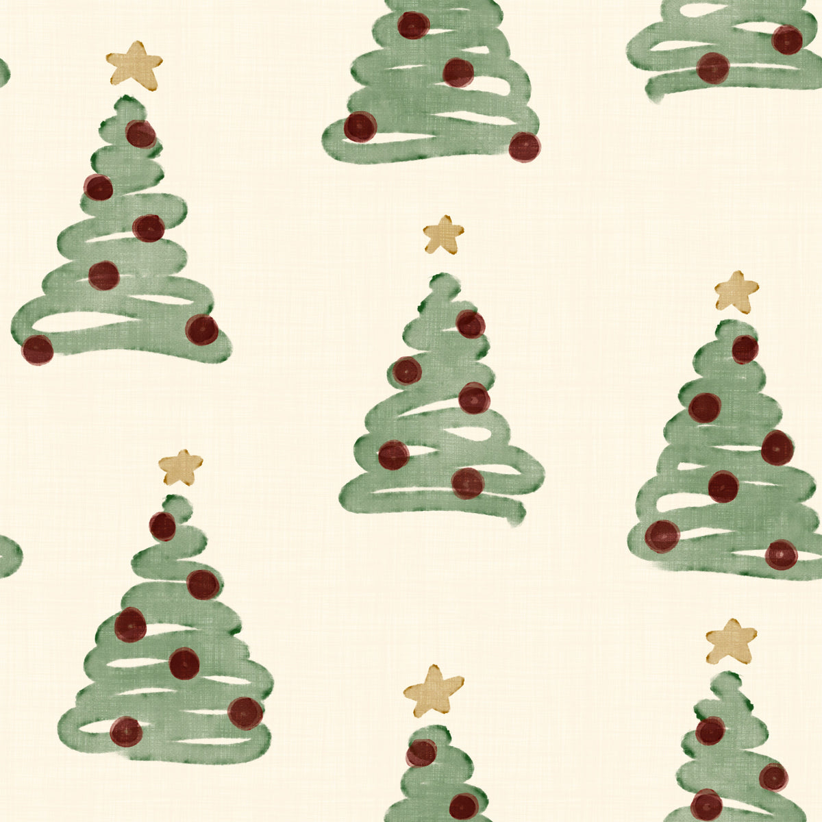 Minimal Holiday Xmas Woodland Christmas Trees Tossed Wallpaper⁠