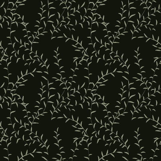 Minimalist Willow Branch Silhouette Wallpaper⁠