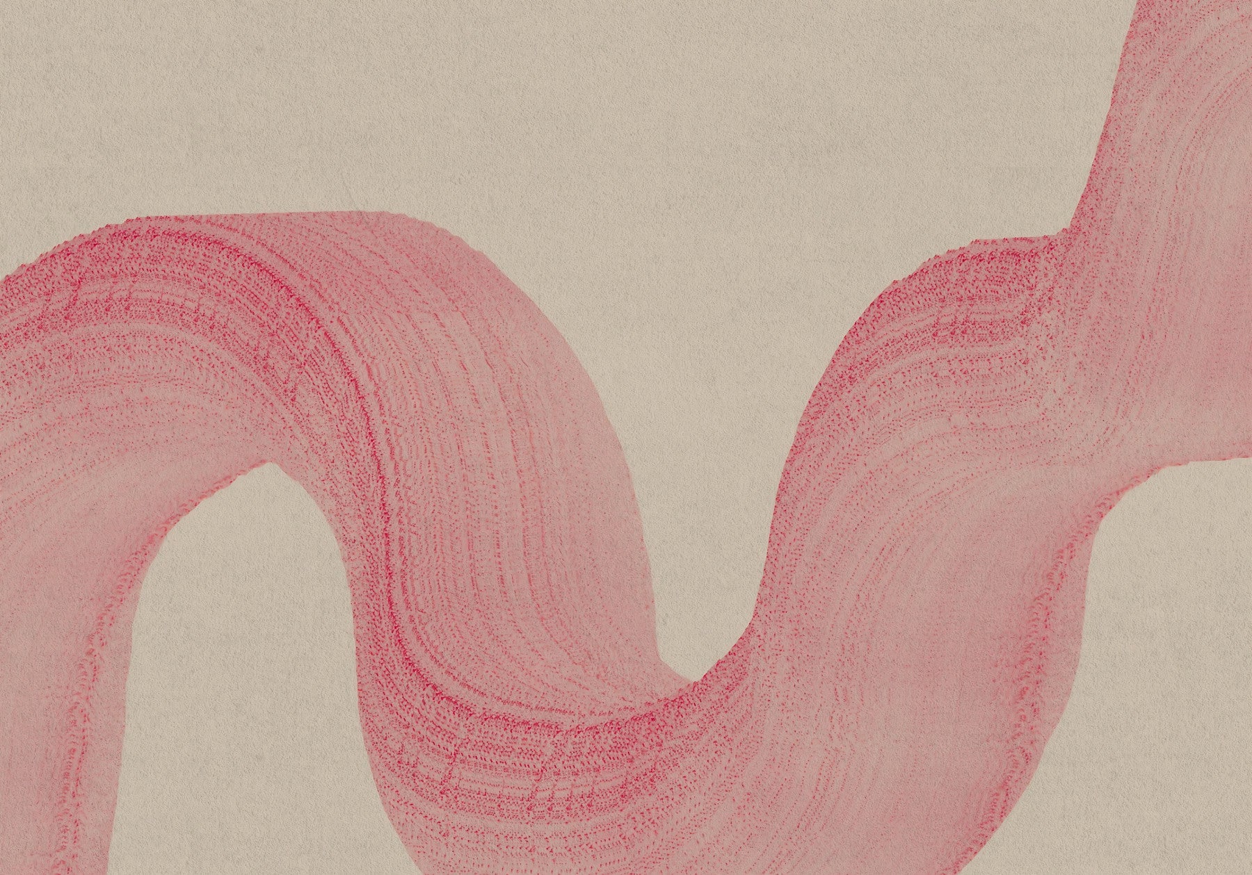 Abstract Crimson Fluid Waves Wall Mural