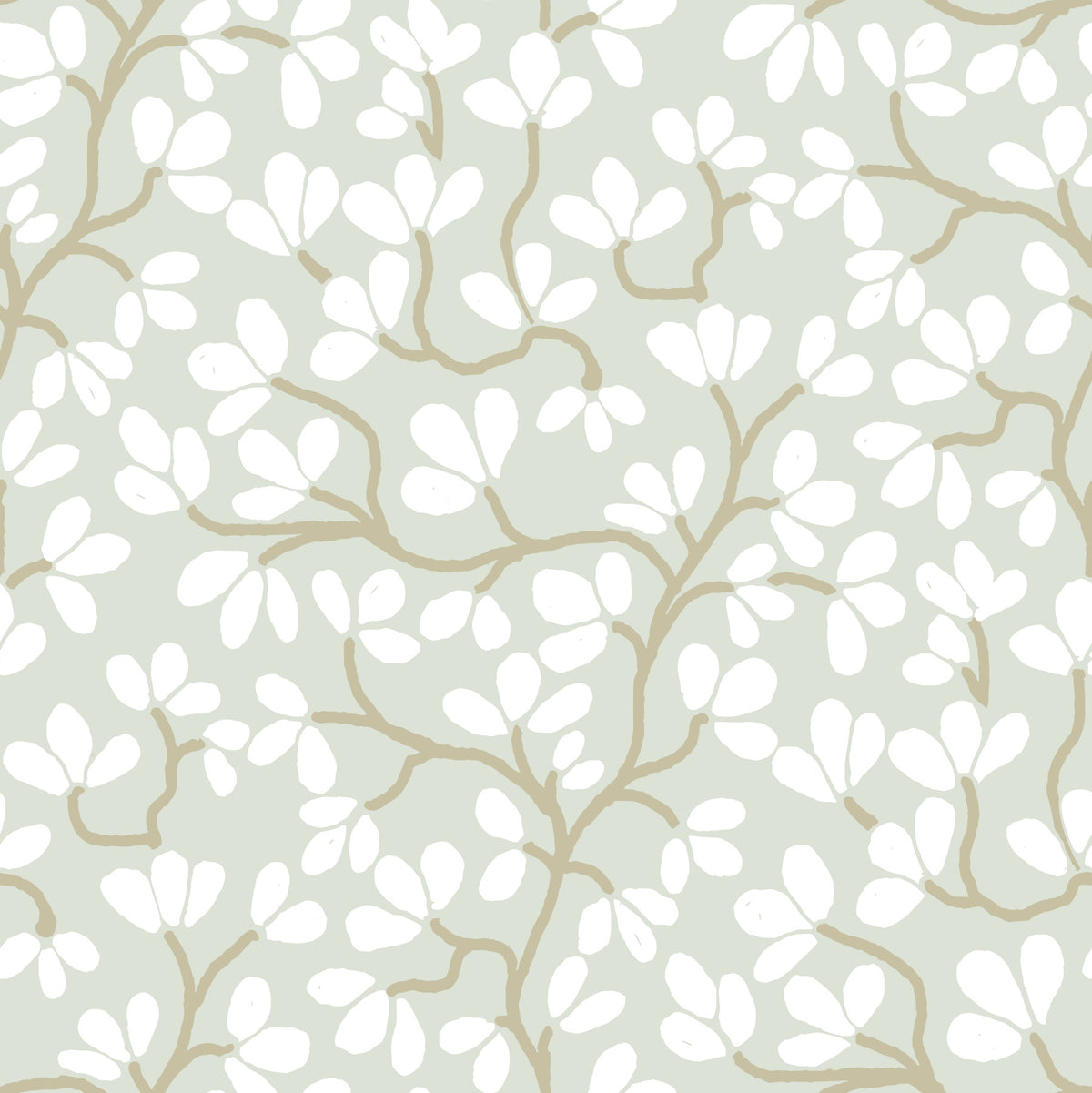 Minimalist White Branch Silhouette Wallpaper⁠ in your room