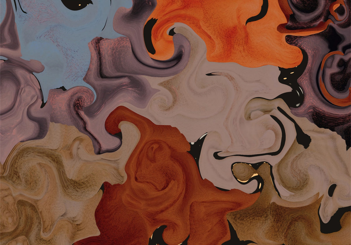 Abstract Painted Swirls Wall Mural in your room