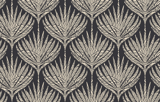 Graphic Fan Botanical Silhouette Wallpaper⁠