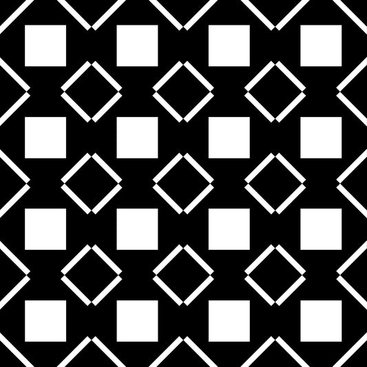 Minimalist Black and White Geometric Grid Wallpaper⁠