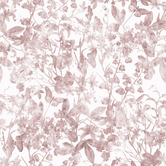Blush Botanical Meadow Sketch Wallpaper⁠