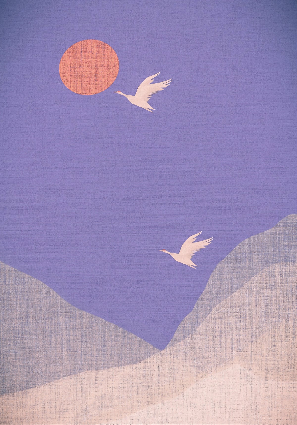 Zen Mountain Flight Landscape Wall Mural in your room