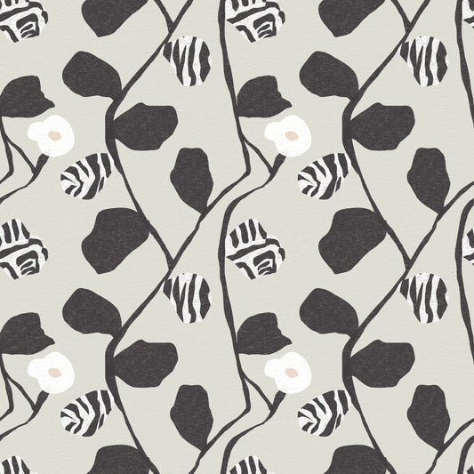 Abstract Floral Vine Arrangement Wallpaper⁠