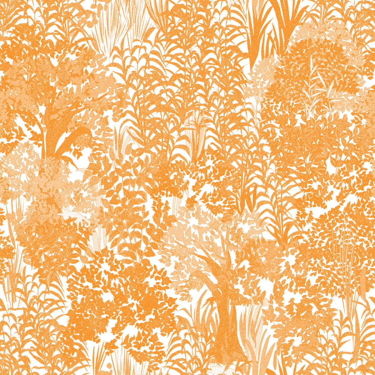 Orange Forest Silhouette Pattern Wallpaper⁠ in your room