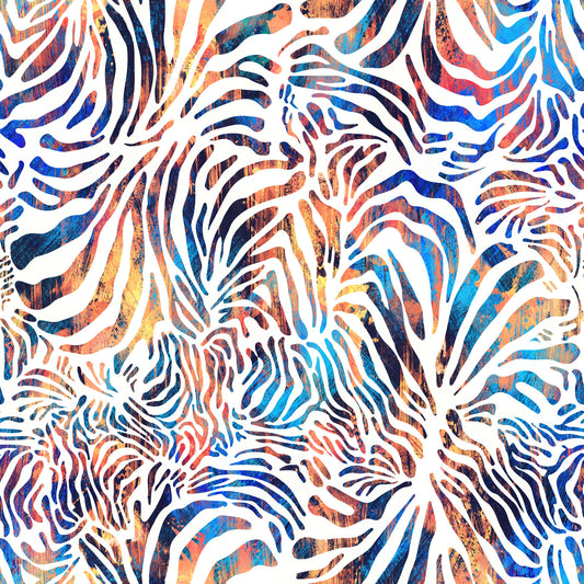 Vibrant Painted Zebra Stripe Wallpaper⁠