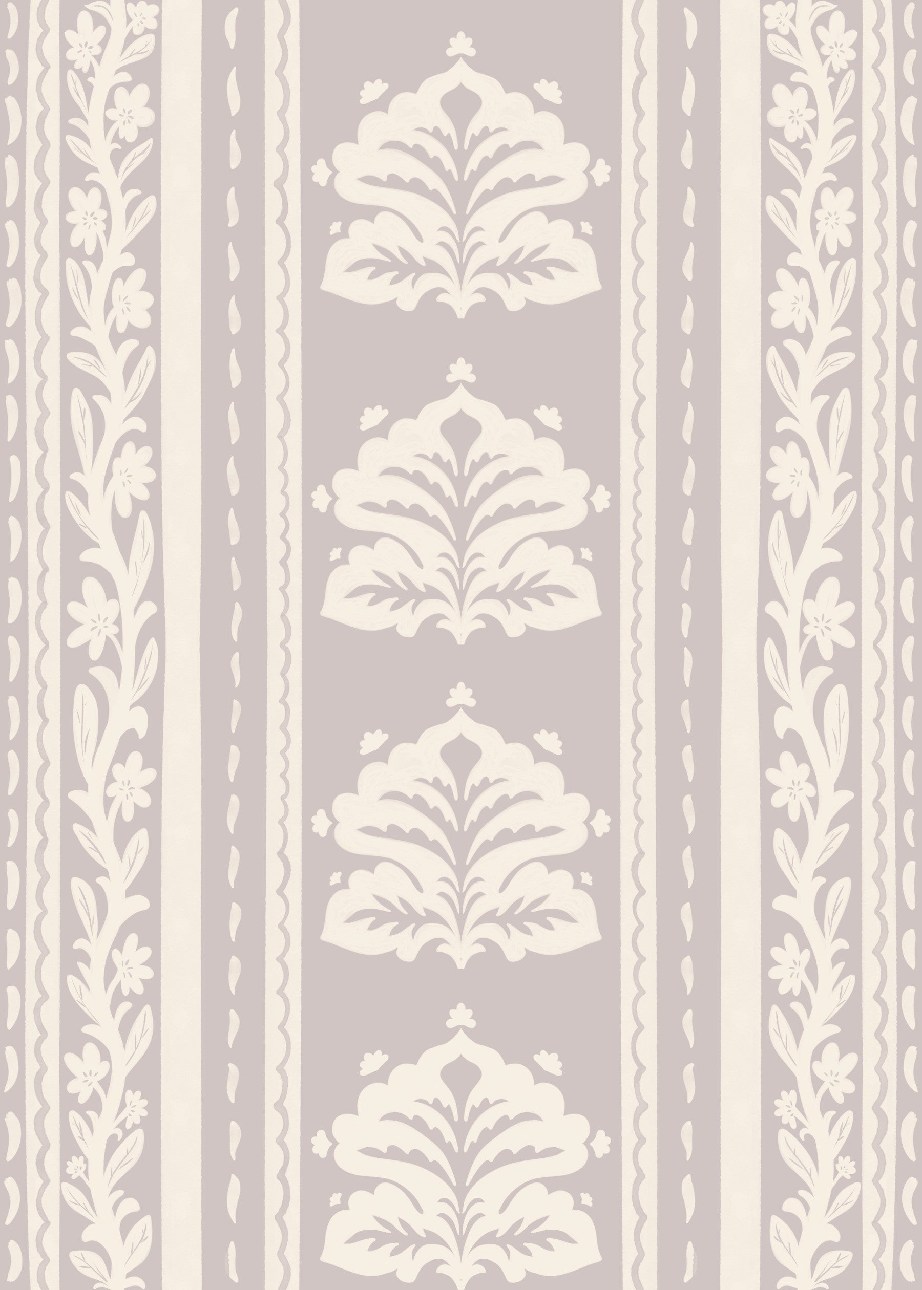 Vintage Chinoiserie Stripe Wallpaper⁠