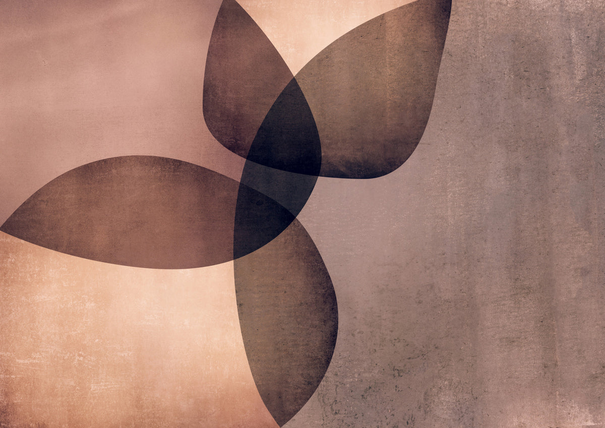 Organic Shapes Earth Tones Wall Mural in your room — zoomed