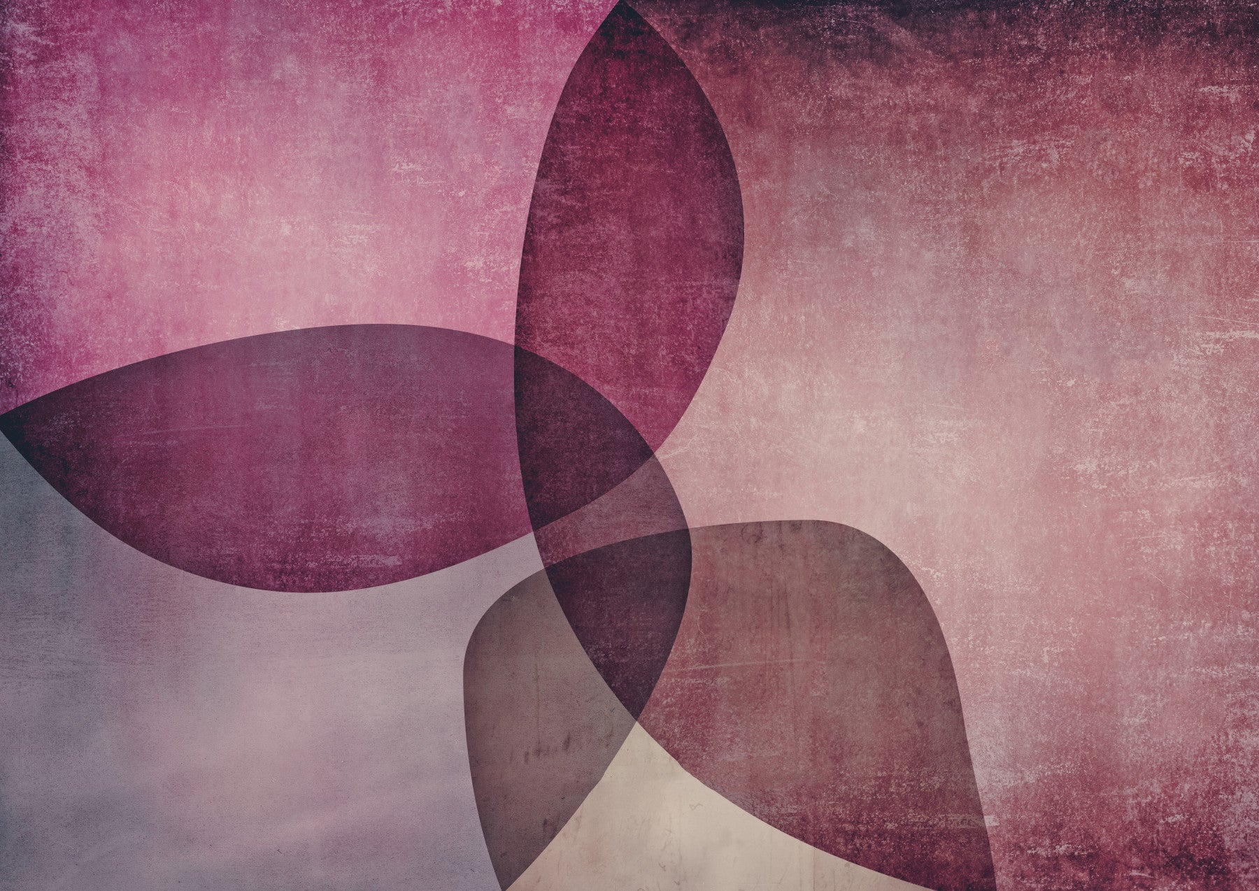 Organic Shapes Warm Tones Wall Mural