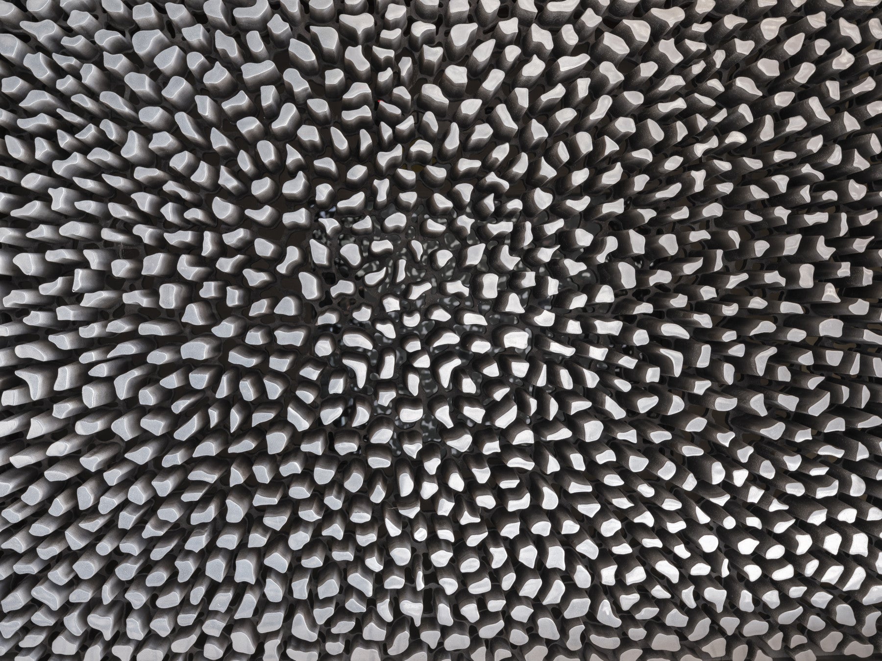 Sculptural Grey Depth Pattern Wall Mural