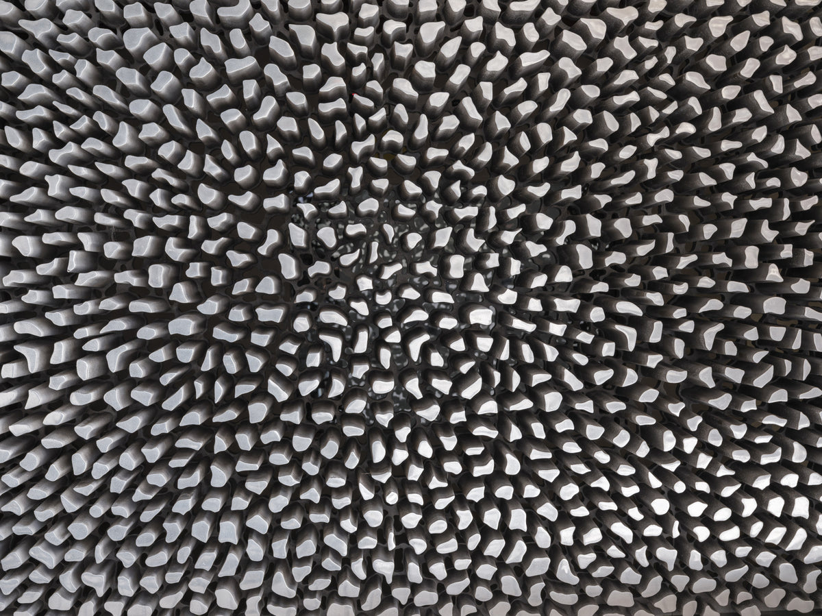 Sculptural Grey Depth Pattern Wall Mural in your room