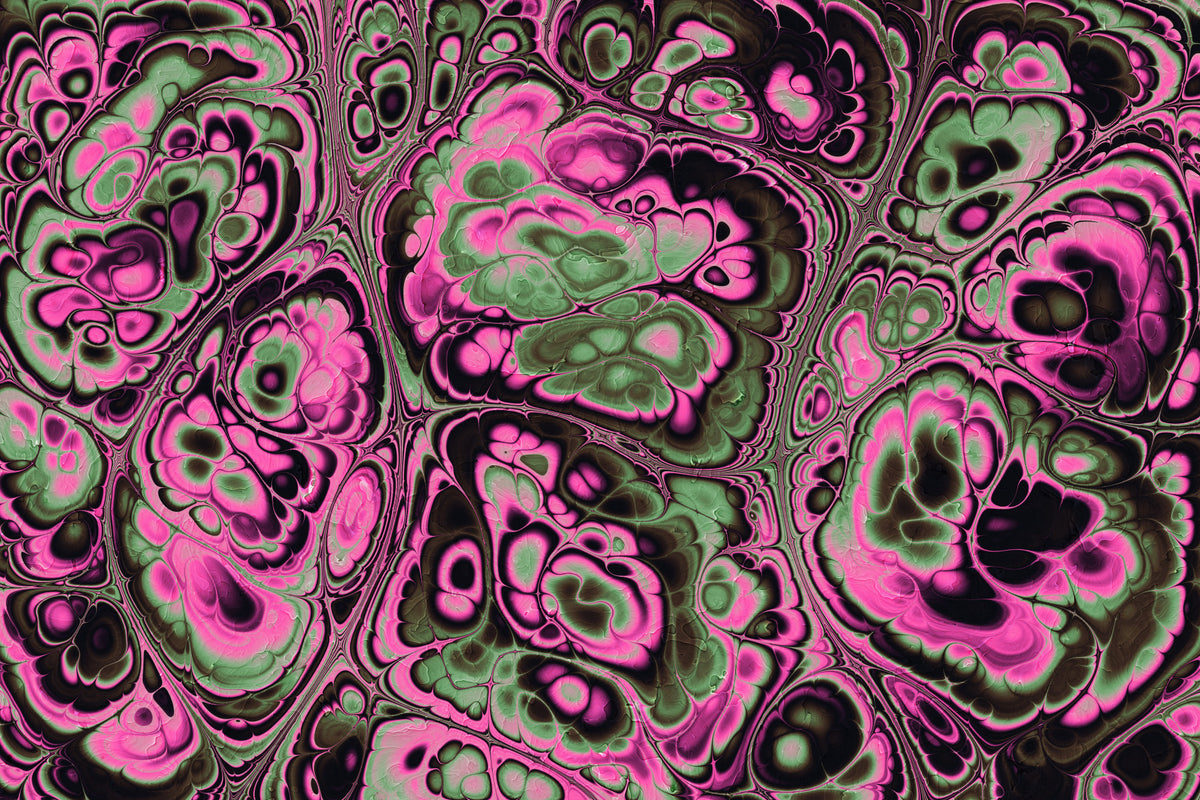 Pink Green Marble Abstract Fantasy Texture Wall Mural in your room