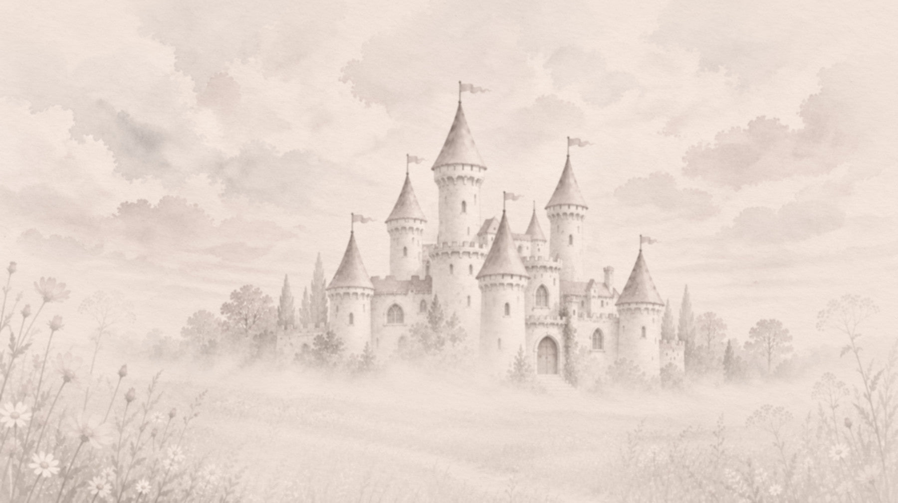 Castle Dreams – Vintage Cream Wall Mural