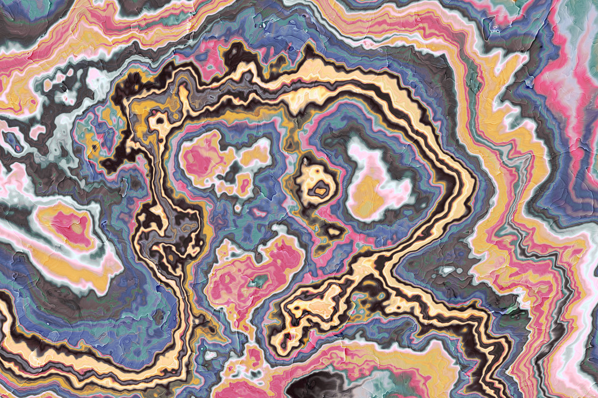 Modern Marbled Flow Texture Wall Mural in your room — zoomed