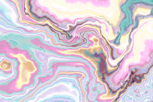 Iridescent Marble Swirl Wall Mural