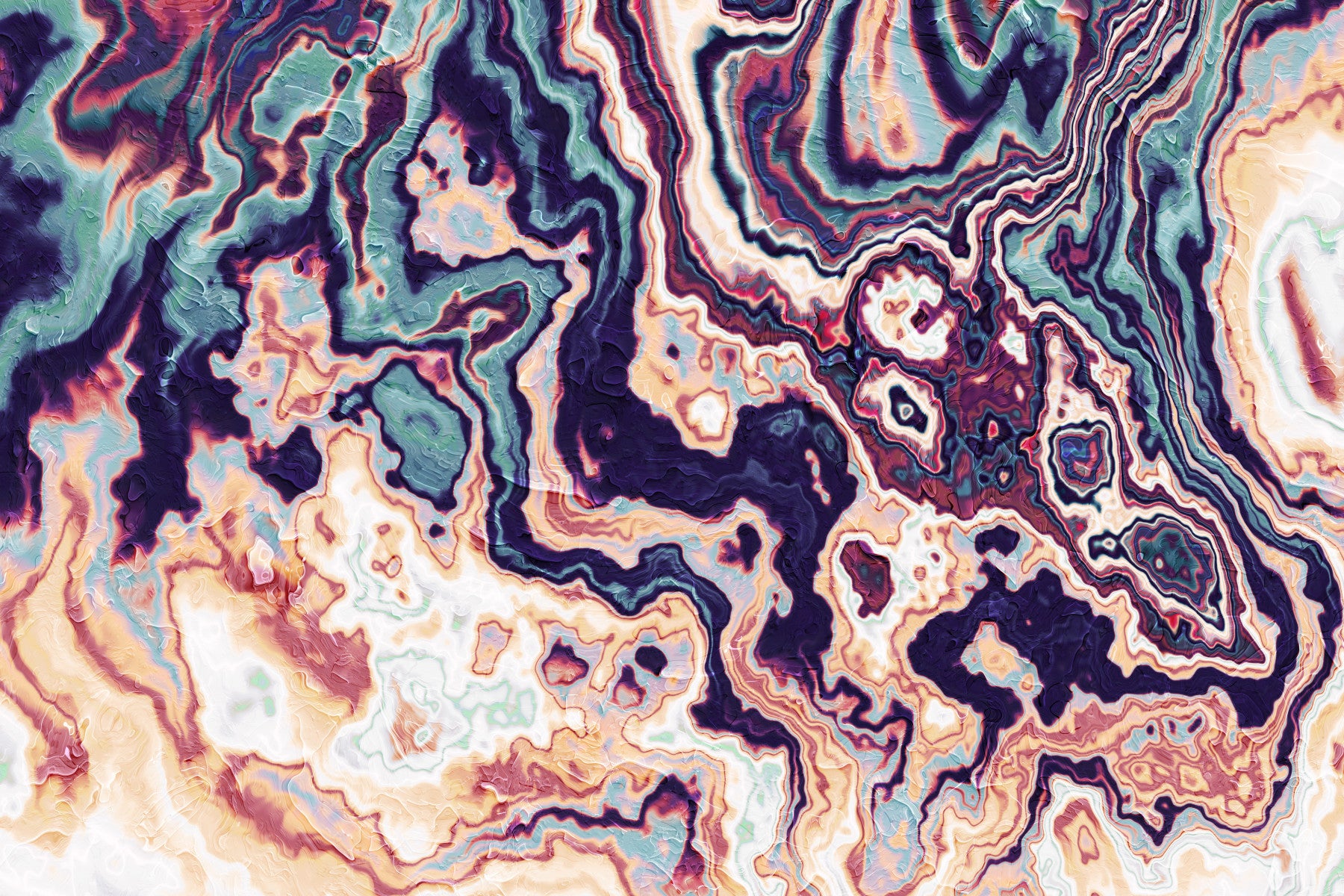 Marbled Fluidity Abstract Art Wall Mural