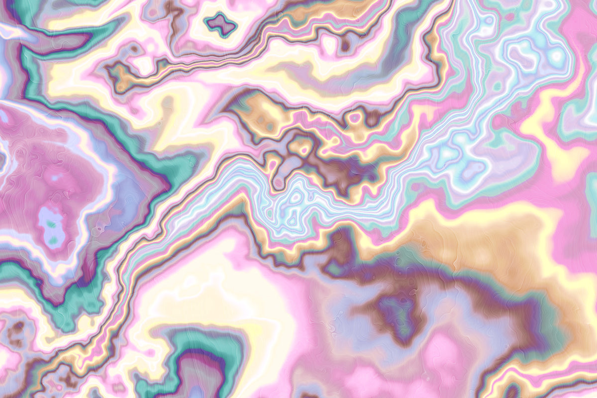 Liquid Dreamscape Curves Marble Wall Mural in your room