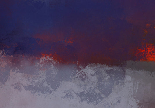 Textured Indigo and Ember Mural Wall Mural