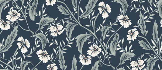 Sage and Charcoal Garden Trail Wallpaper⁠