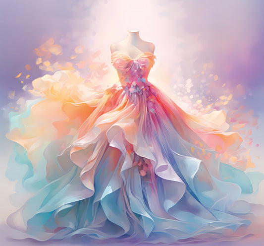 Delicate pastel dress Wall Mural