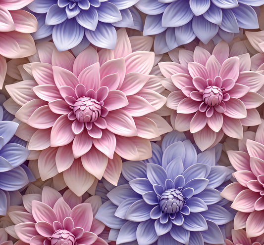 Abstract Petal Layers in Blush and Violet Wall Mural