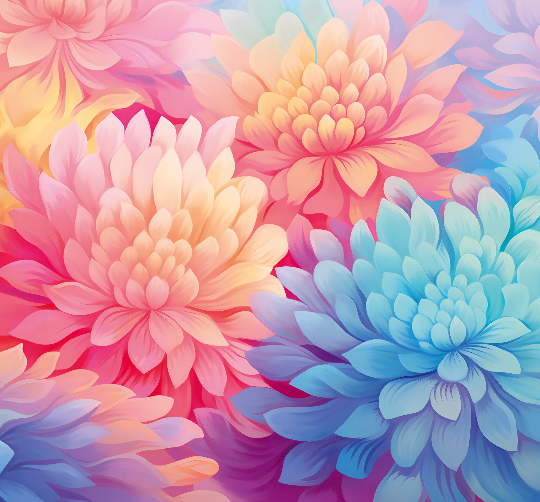 Abstract Petal Composition Wall Mural