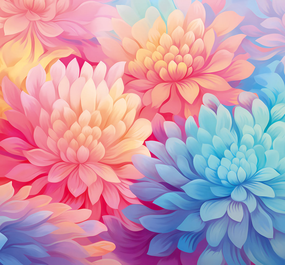 Abstract Petal Composition Wall Mural in your room