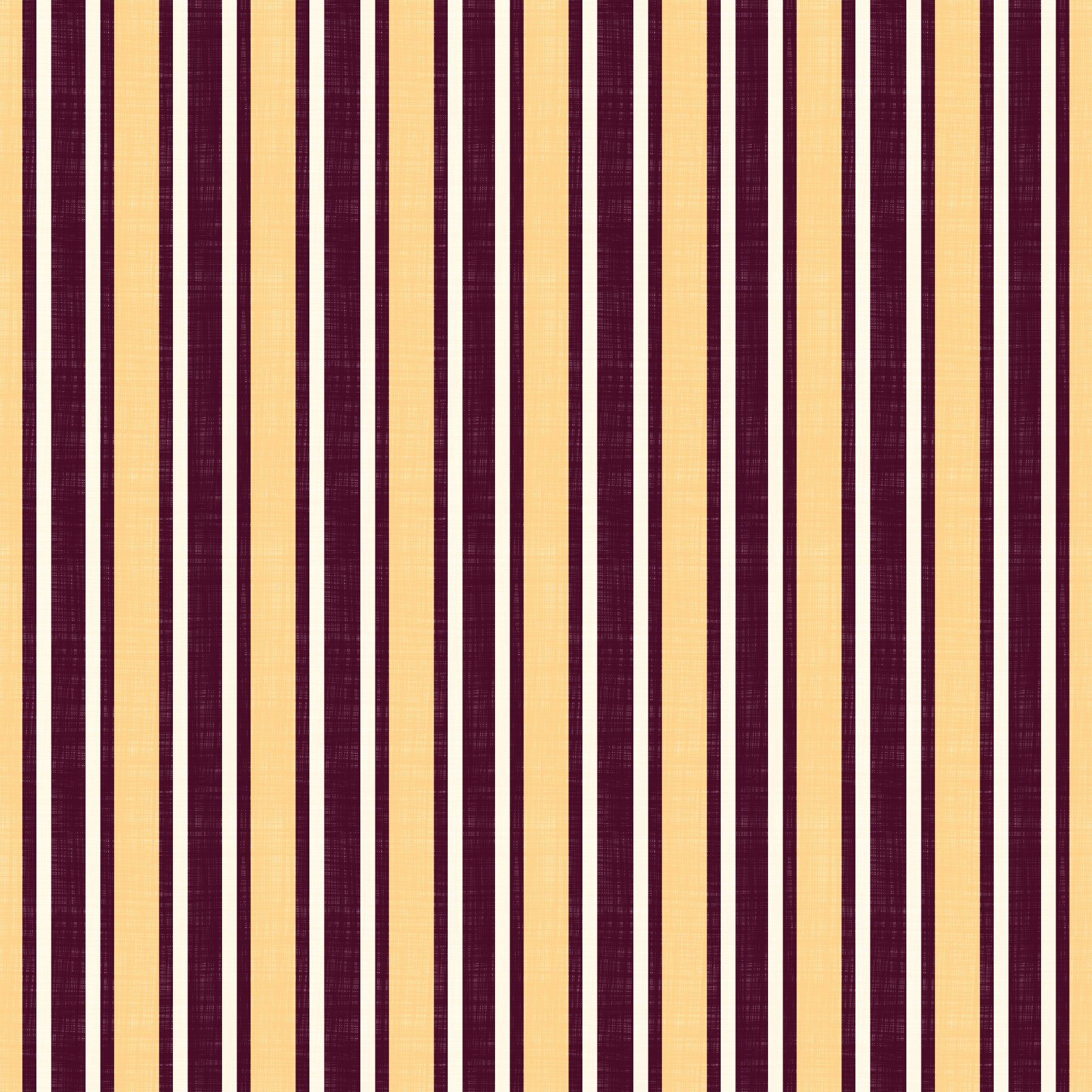 Ivy League Faux Linen Vertical Stripes - Butter Burgundy And Cream Wallpaper⁠