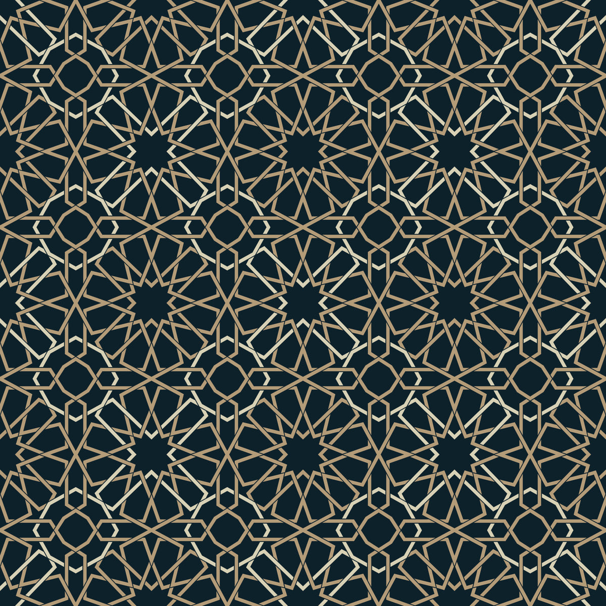 Gilded Star Moroccan Motif Wallpaper⁠ in your room