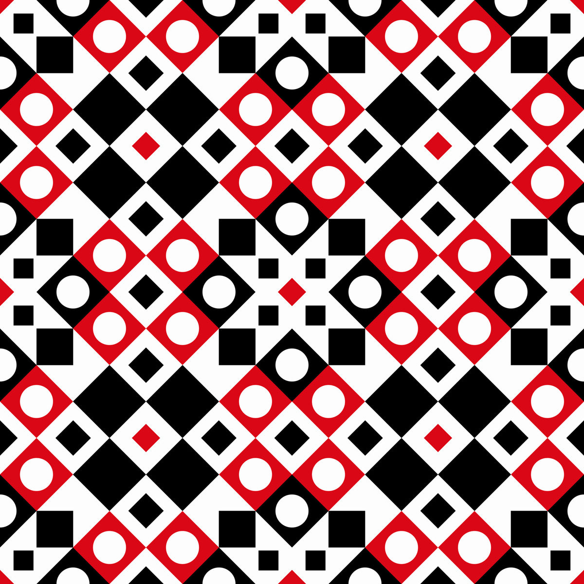 Abstract Checkered Circle Graphic Wallpaper⁠ in your room