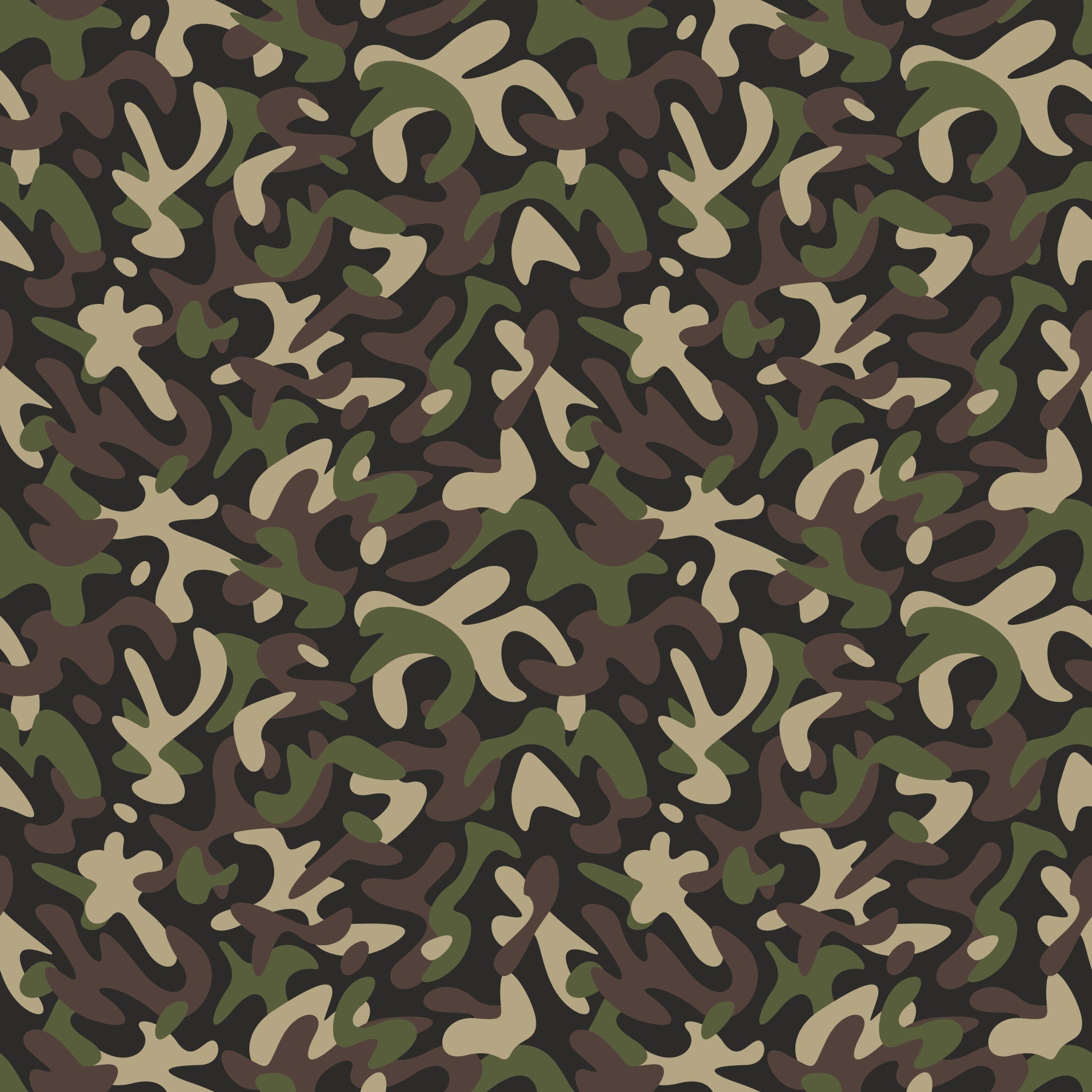 Classic Woodland Camouflage Pattern Wallpaper⁠
