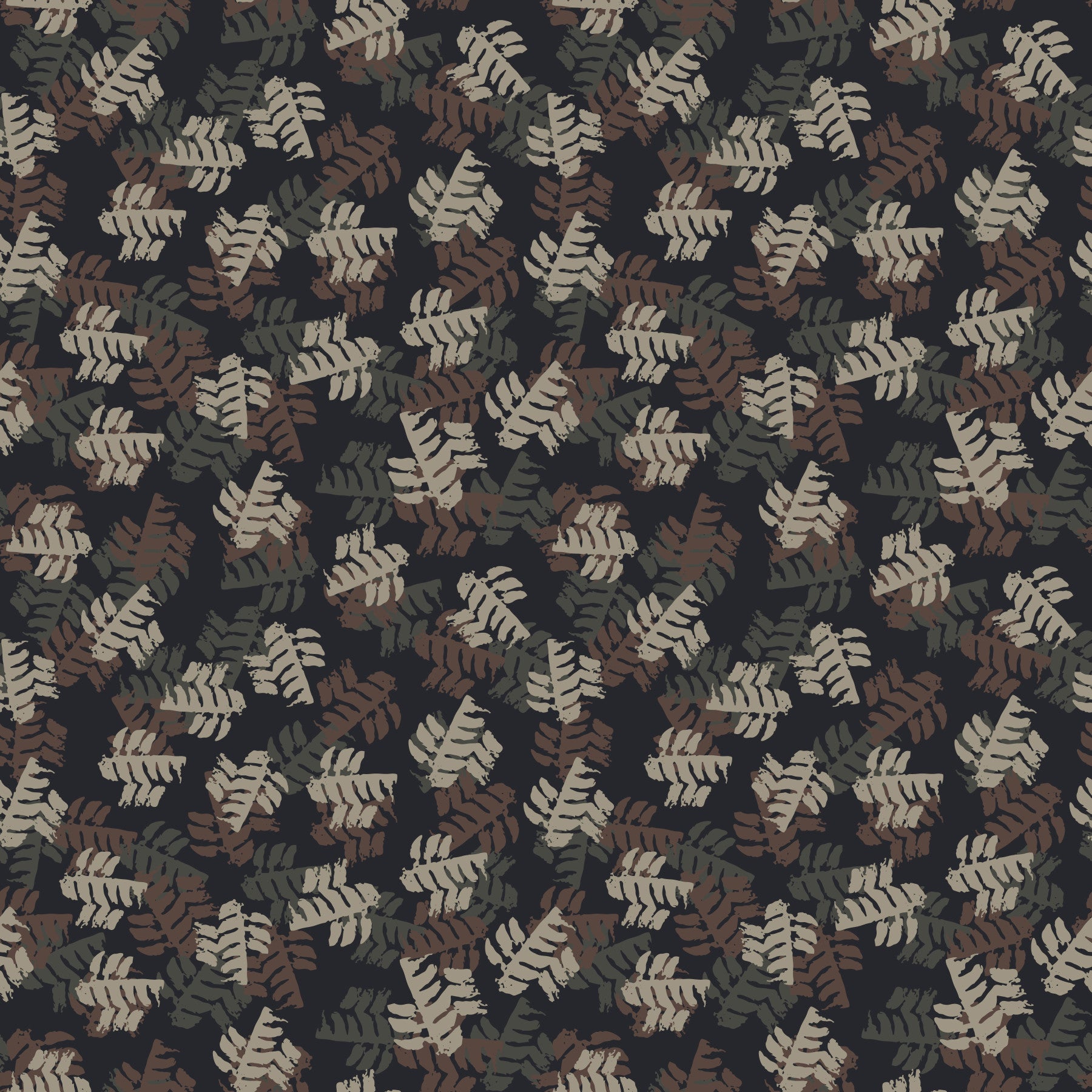Muted Earthy Leaf Silhouette Wallpaper⁠