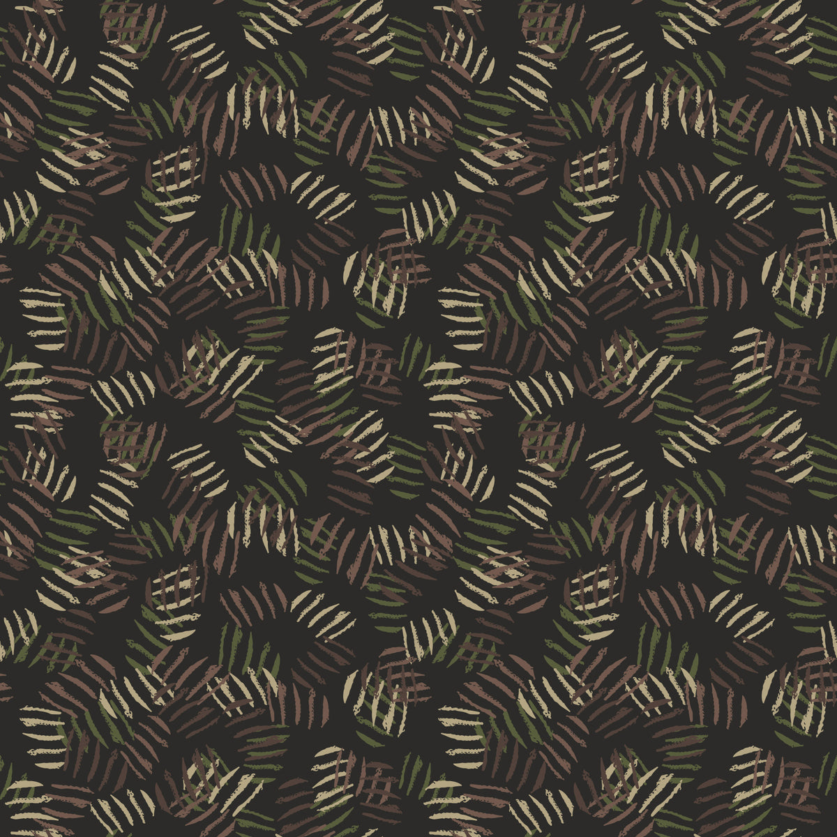 Forest Floor Rhythmic Leaf Print Wallpaper⁠ in your room