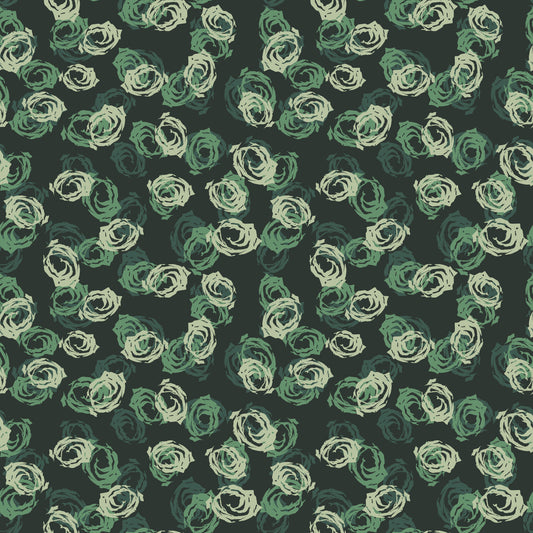 Minimalist Forest Green Swirls Wallpaper⁠