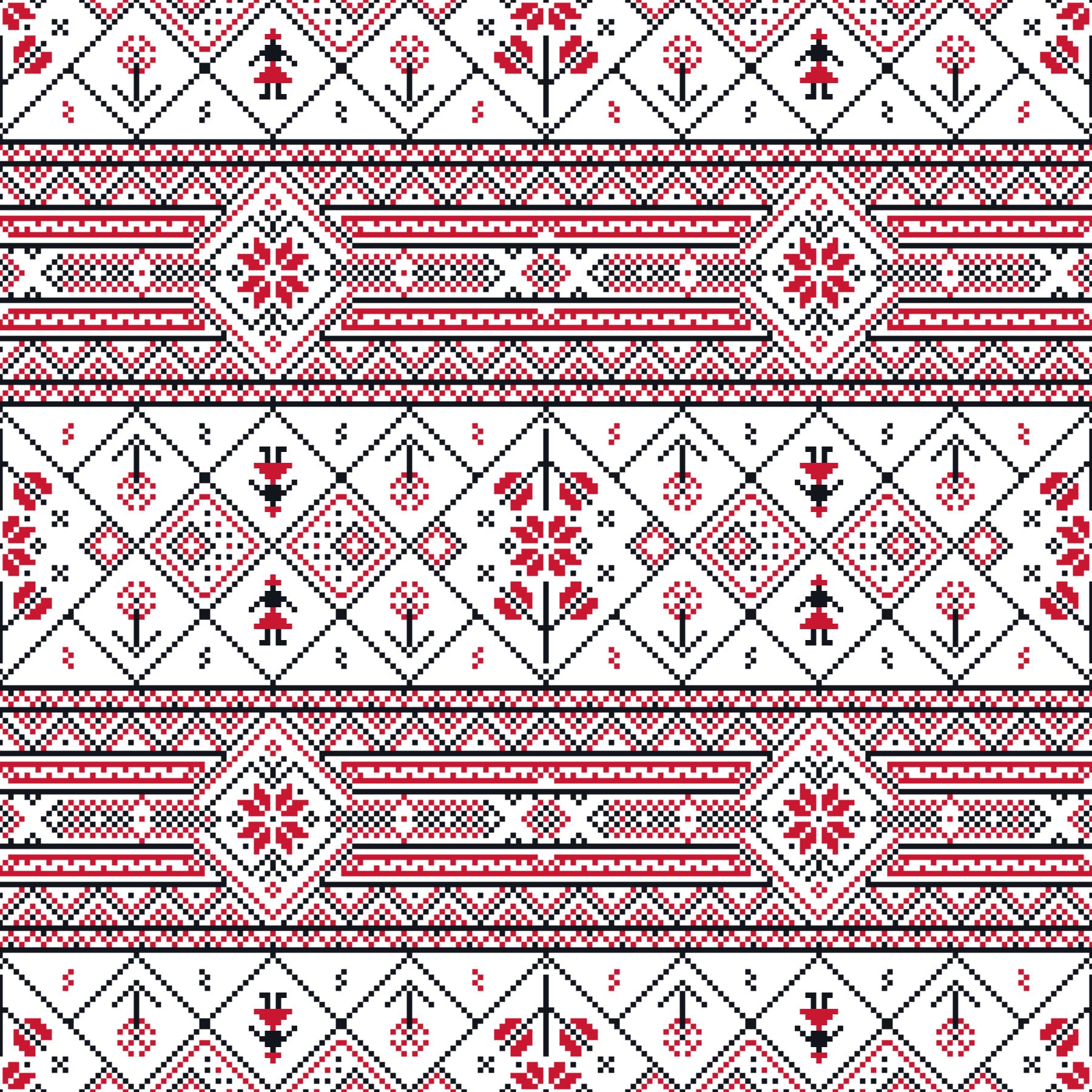 Minimalist Embroidered Folk Texture Wallpaper⁠