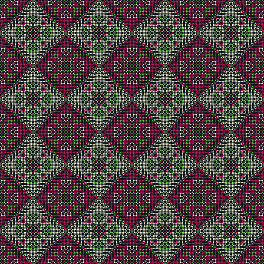 Heritage Folk Embroidery Motif Wallpaper⁠